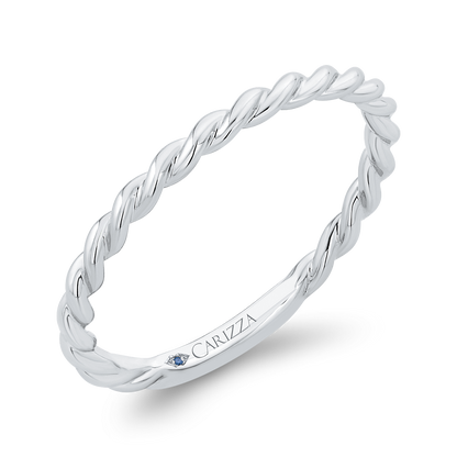 Plain Wedding Band in 14K White Gold
