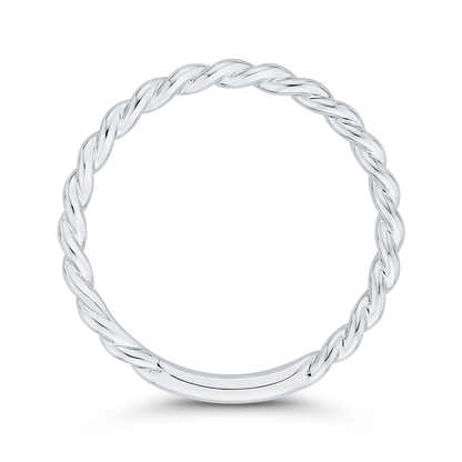 Plain Wedding Band in 14K White Gold