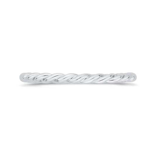 Plain Wedding Band in 14K White Gold