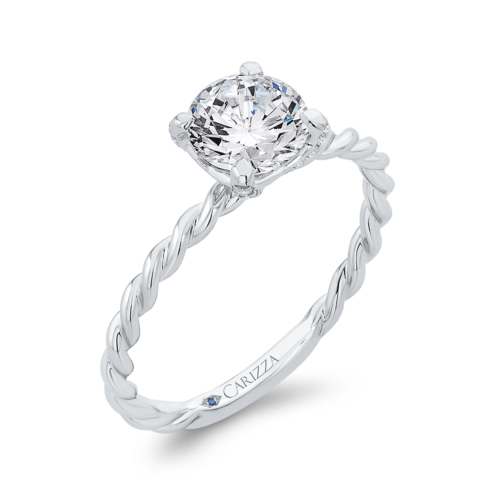 Diamond Engagement Ring in 14K White Gold (Semi-Mount)