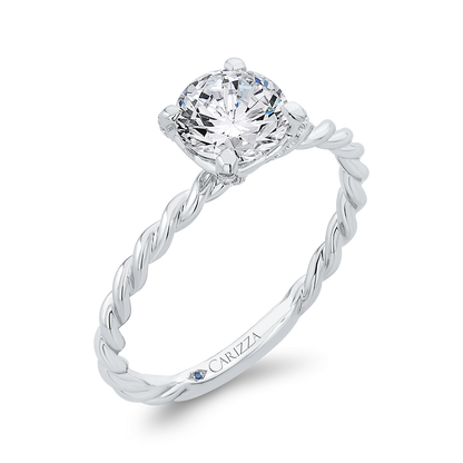 Diamond Engagement Ring in 14K White Gold (Semi-Mount)