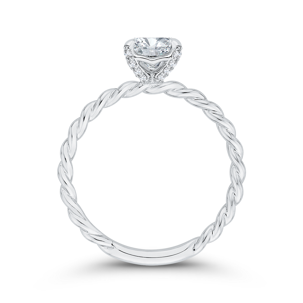 Diamond Engagement Ring in 14K White Gold (Semi-Mount)