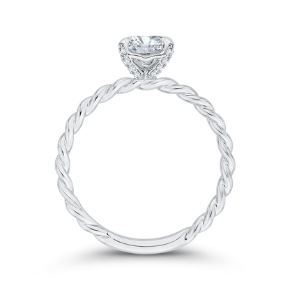 Diamond Engagement Ring in 14K White Gold (Semi-Mount)