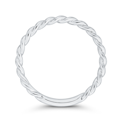 Plain Wedding Band in 14K White Gold