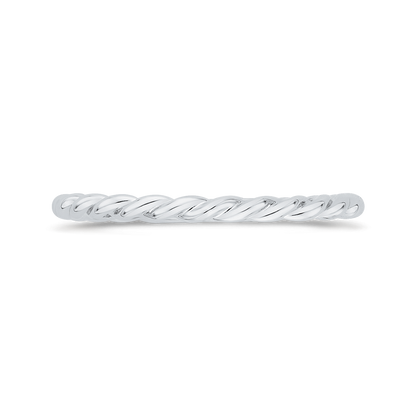 Plain Wedding Band in 14K White Gold
