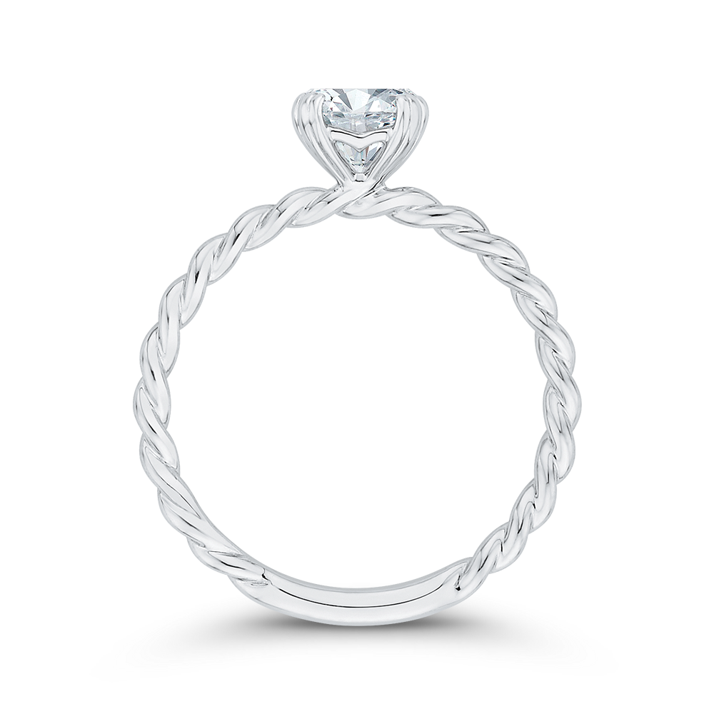 Solitaire Engagement Ring in 14K White Gold (Semi-Mount)