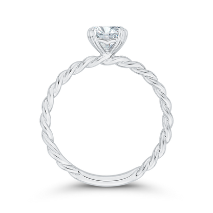 Solitaire Engagement Ring in 14K White Gold (Semi-Mount)