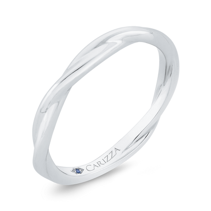 Plain Wedding Band in 14K White Gold
