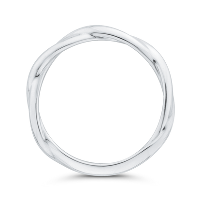 Plain Wedding Band in 14K White Gold