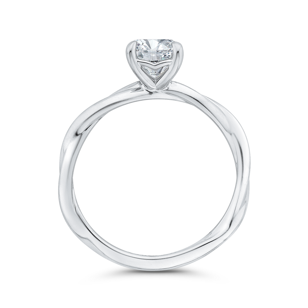 Solitaire Engagement Ring in 14K White Gold (Semi-Mount)