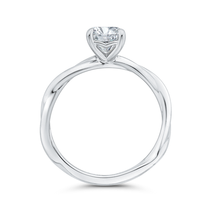 Solitaire Engagement Ring in 14K White Gold (Semi-Mount)