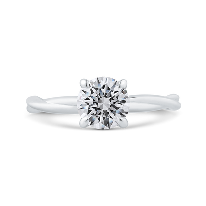 Solitaire Engagement Ring in 14K White Gold (Semi-Mount)