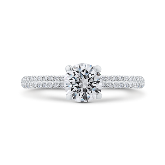 Diamond Engagement Ring in 14K White Gold (Semi-Mount)
