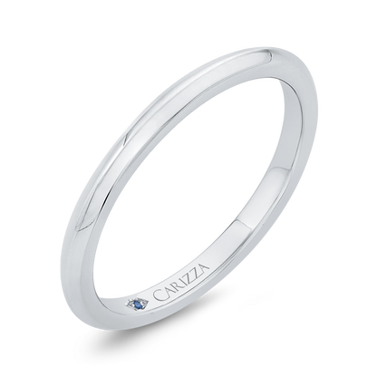 Plain Wedding Band in 14K White Gold
