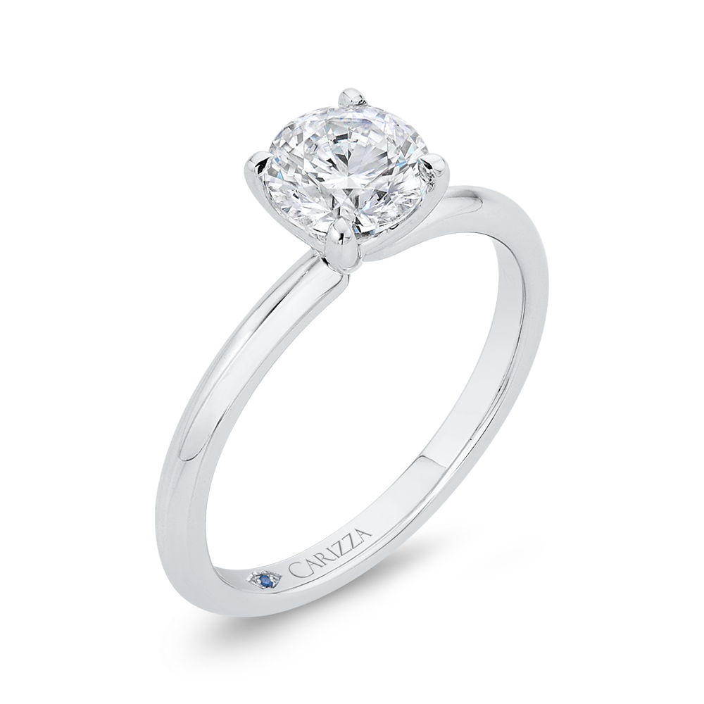 Solitaire Engagement Ring in 14K White Gold (Semi-Mount)