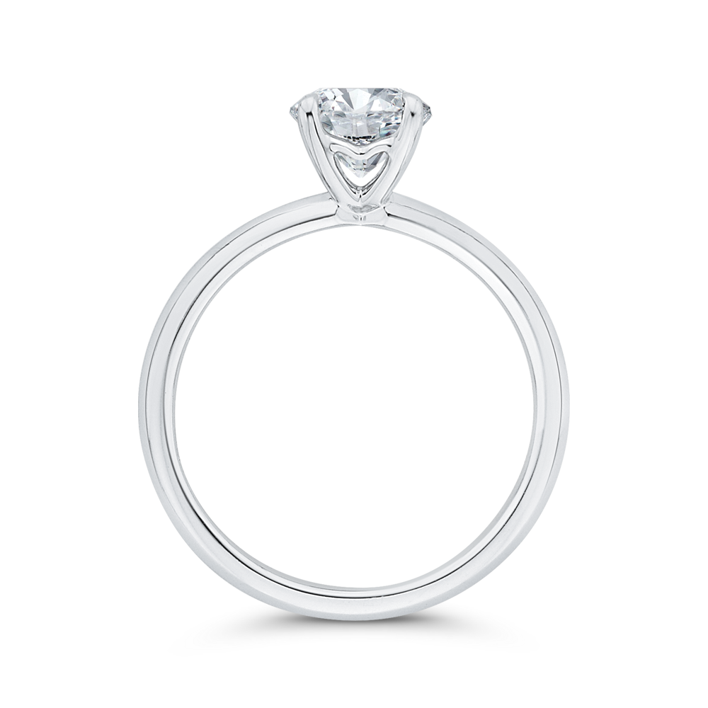 Solitaire Engagement Ring in 14K White Gold (Semi-Mount)