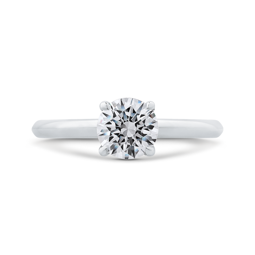 Solitaire Engagement Ring in 14K White Gold (Semi-Mount)