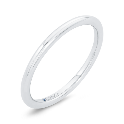 Plain Wedding Band in 14K White Gold