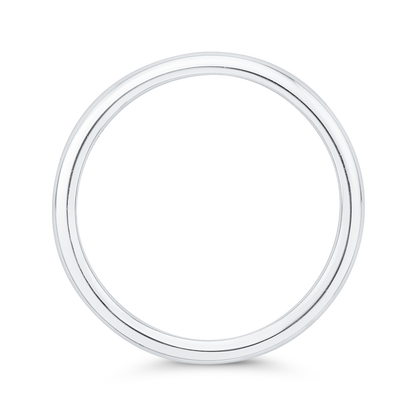 Plain Wedding Band in 14K White Gold
