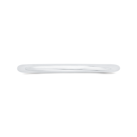 Plain Wedding Band in 14K White Gold