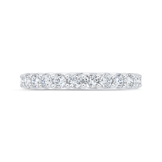 Half-Eternity Wedding Band in 14K White Gold