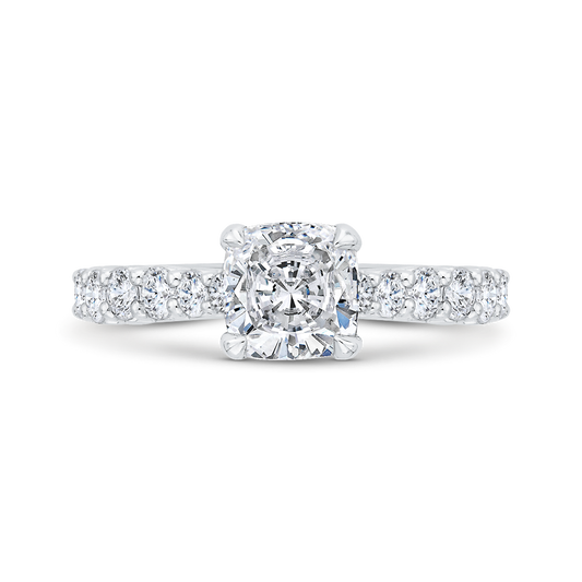 Diamond Engagement Ring in 14K White Gold (Semi-Mount)