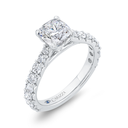 Diamond Engagement Ring in 14K White Gold (Semi-Mount)