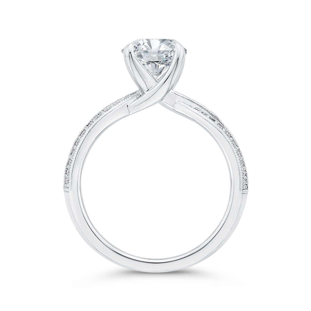 Diamond Engagement Ring in 14K White Gold (Semi-Mount)