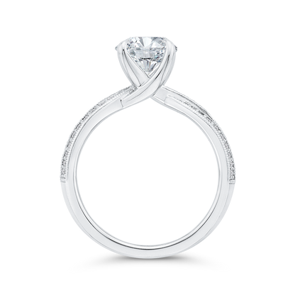 Diamond Engagement Ring in 14K White Gold (Semi-Mount)