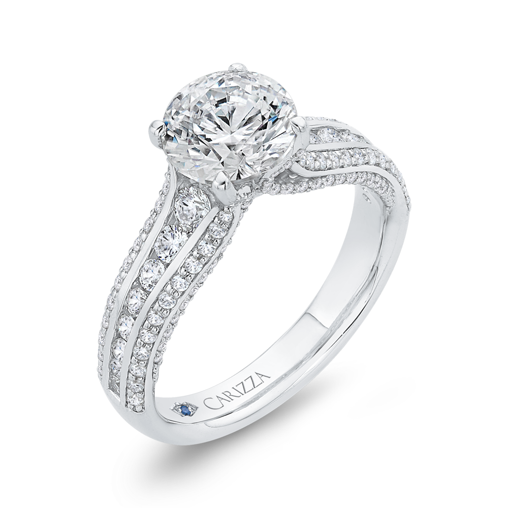 Diamond Engagement Ring in 14K White Gold (Semi-Mount)