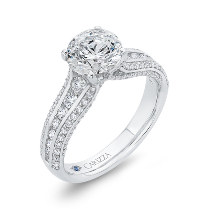 Diamond Engagement Ring in 14K White Gold (Semi-Mount)