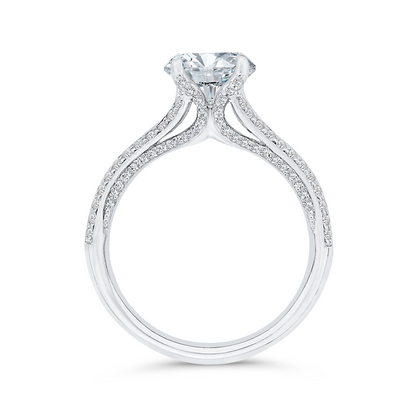 Diamond Engagement Ring in 14K White Gold (Semi-Mount)