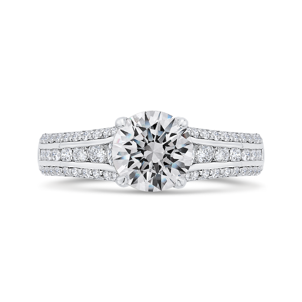 Diamond Engagement Ring in 14K White Gold (Semi-Mount)