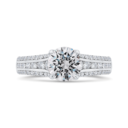 Diamond Engagement Ring in 14K White Gold (Semi-Mount)