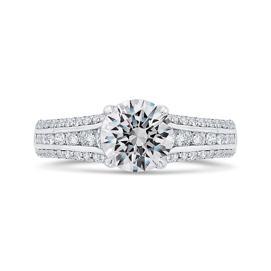 Diamond Engagement Ring in 14K White Gold (Semi-Mount)