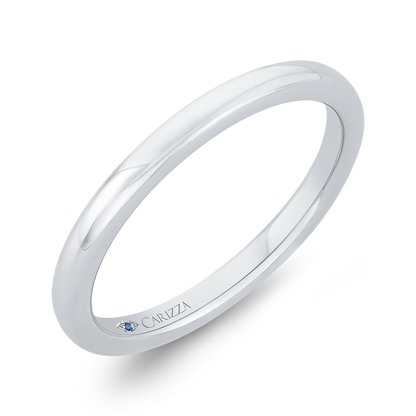 Plain Wedding Band in 14K White Gold