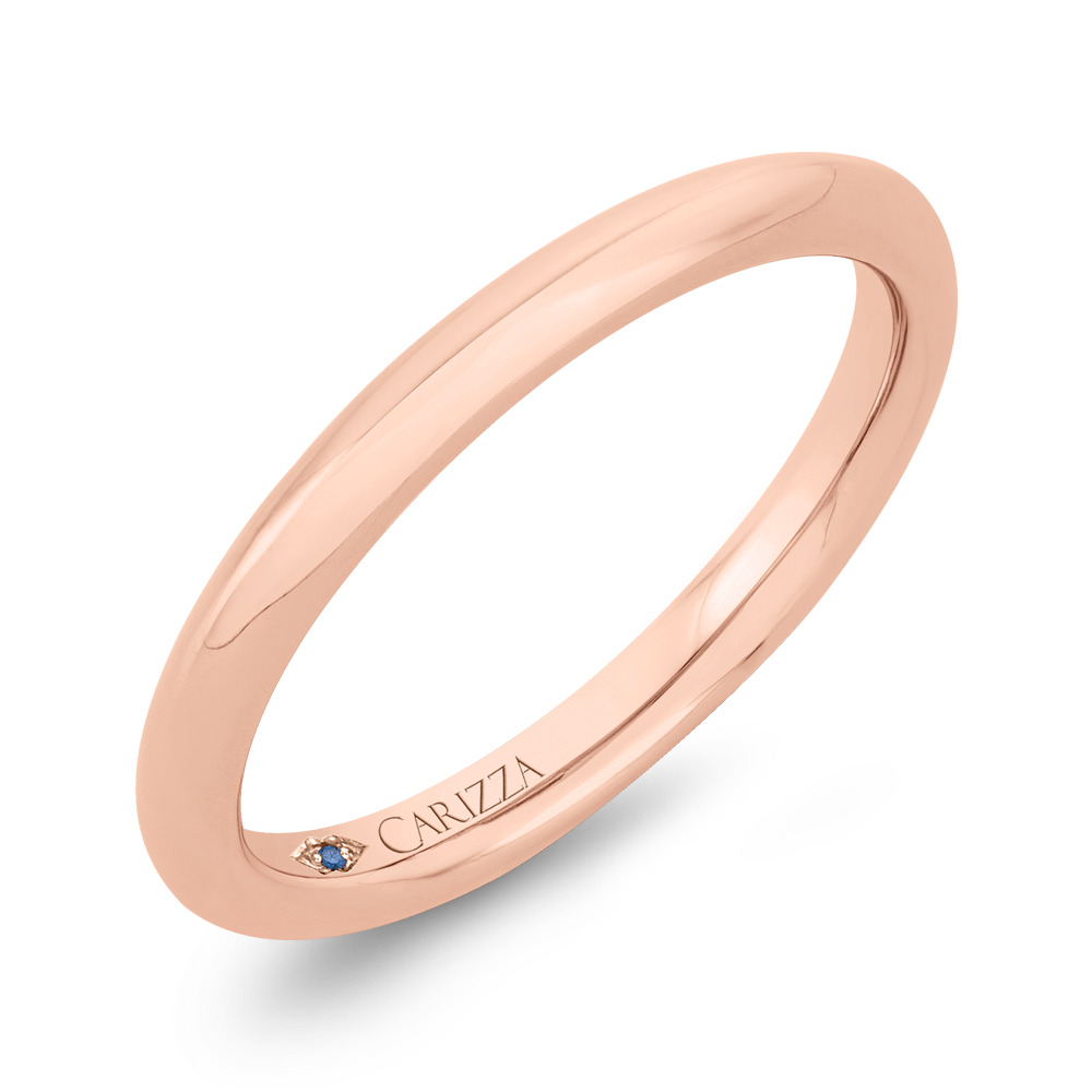 Plain Wedding Band in 14K Rose Gold