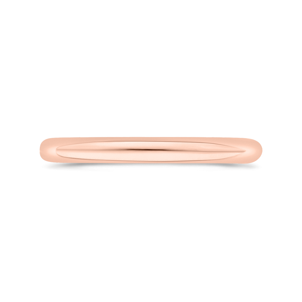 Plain Wedding Band in 14K Rose Gold