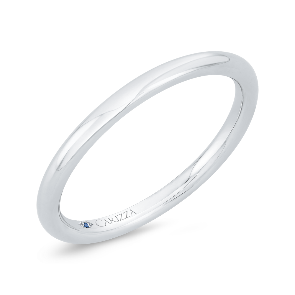 Plain Wedding Band in 14K White Gold