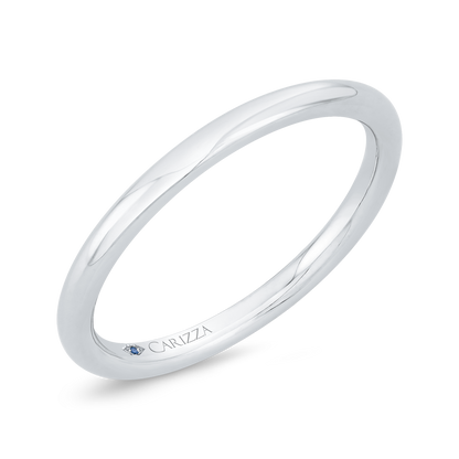Plain Wedding Band in 14K White Gold