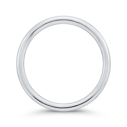 Plain Wedding Band in 14K White Gold