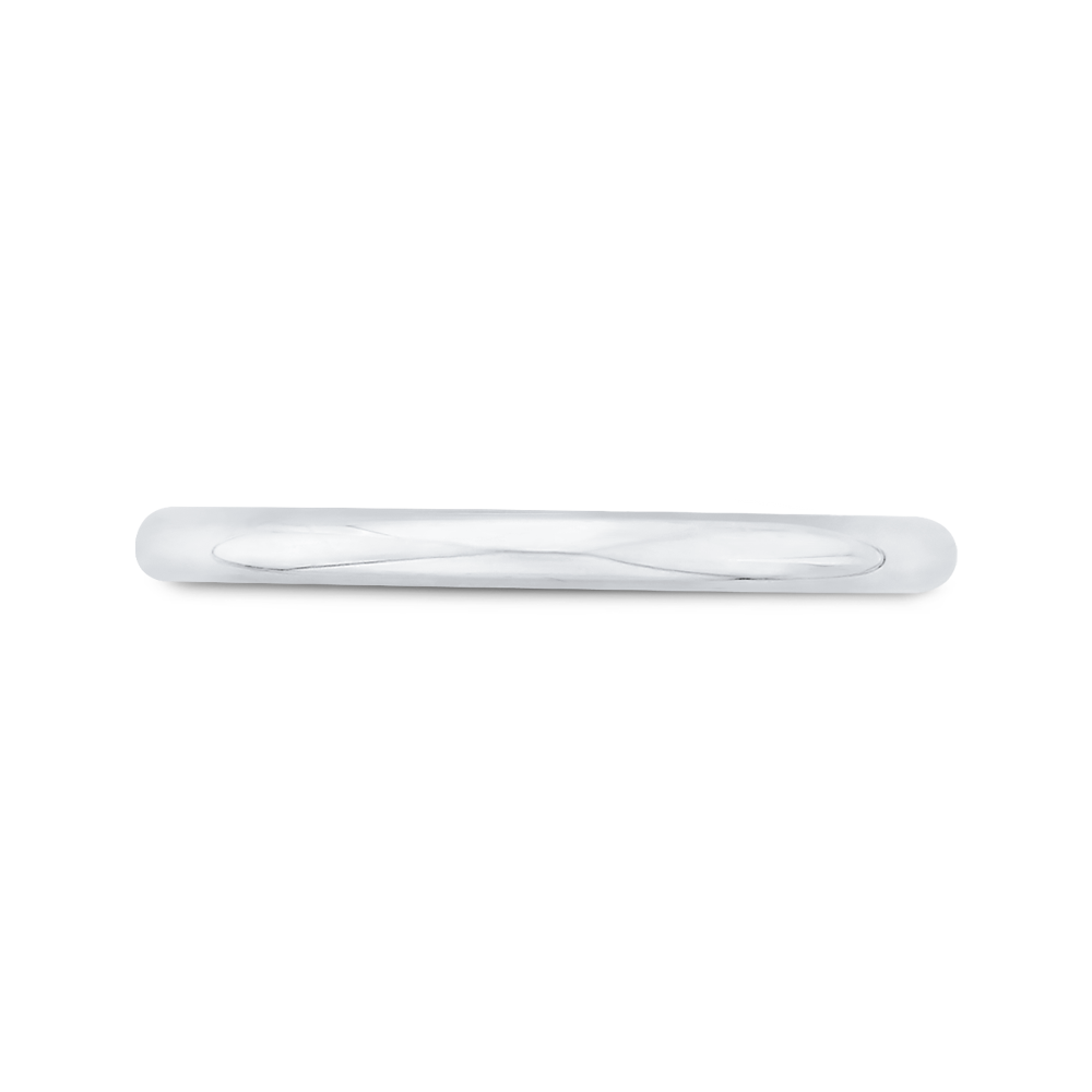 Plain Wedding Band in 14K White Gold