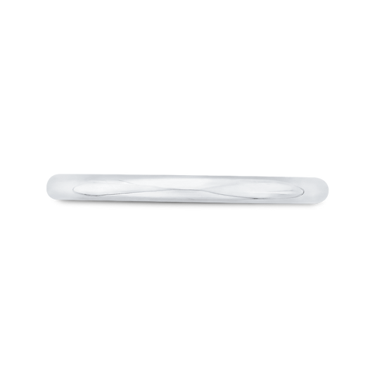 Plain Wedding Band in 14K White Gold