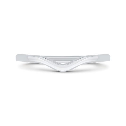 Plain Wedding Band in 14K White Gold
