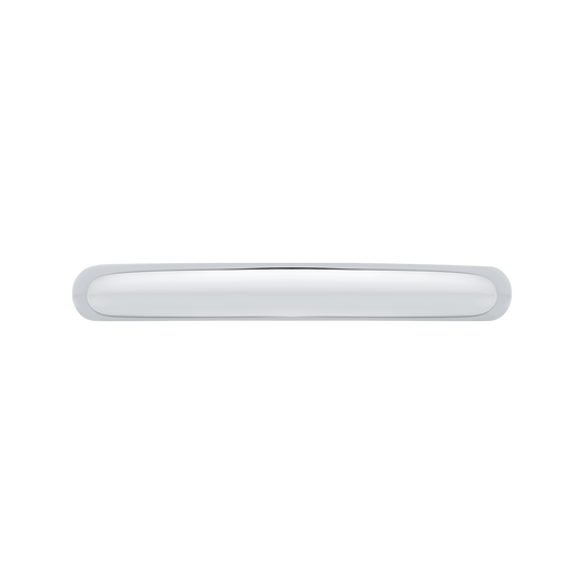 Plain Wedding Band with Milgrain 14K White Gold