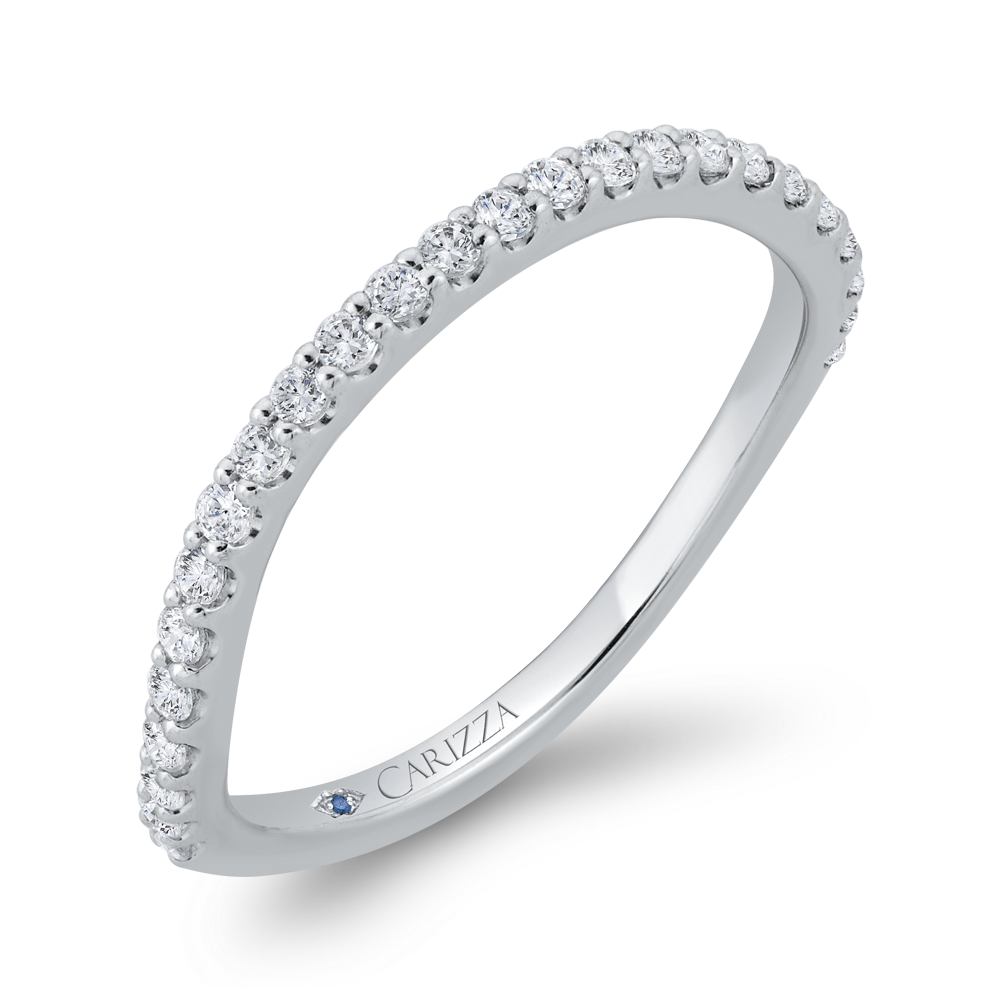 Diamond Wedding Band in 14K White Gold