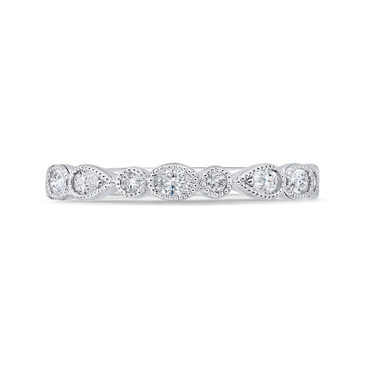 Diamond Wedding Band in 14K White Gold