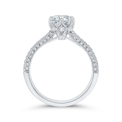 Diamond Solitaire Plus Engagement Ring in 14K White Gold (Semi-Mount)