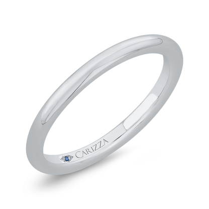 Plain Wedding Band in 14K White Gold