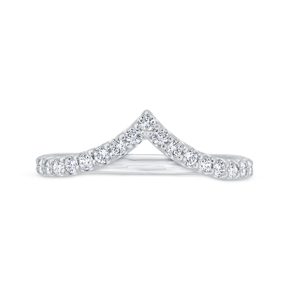 Diamond Counter Wedding Band in 14K White Gold